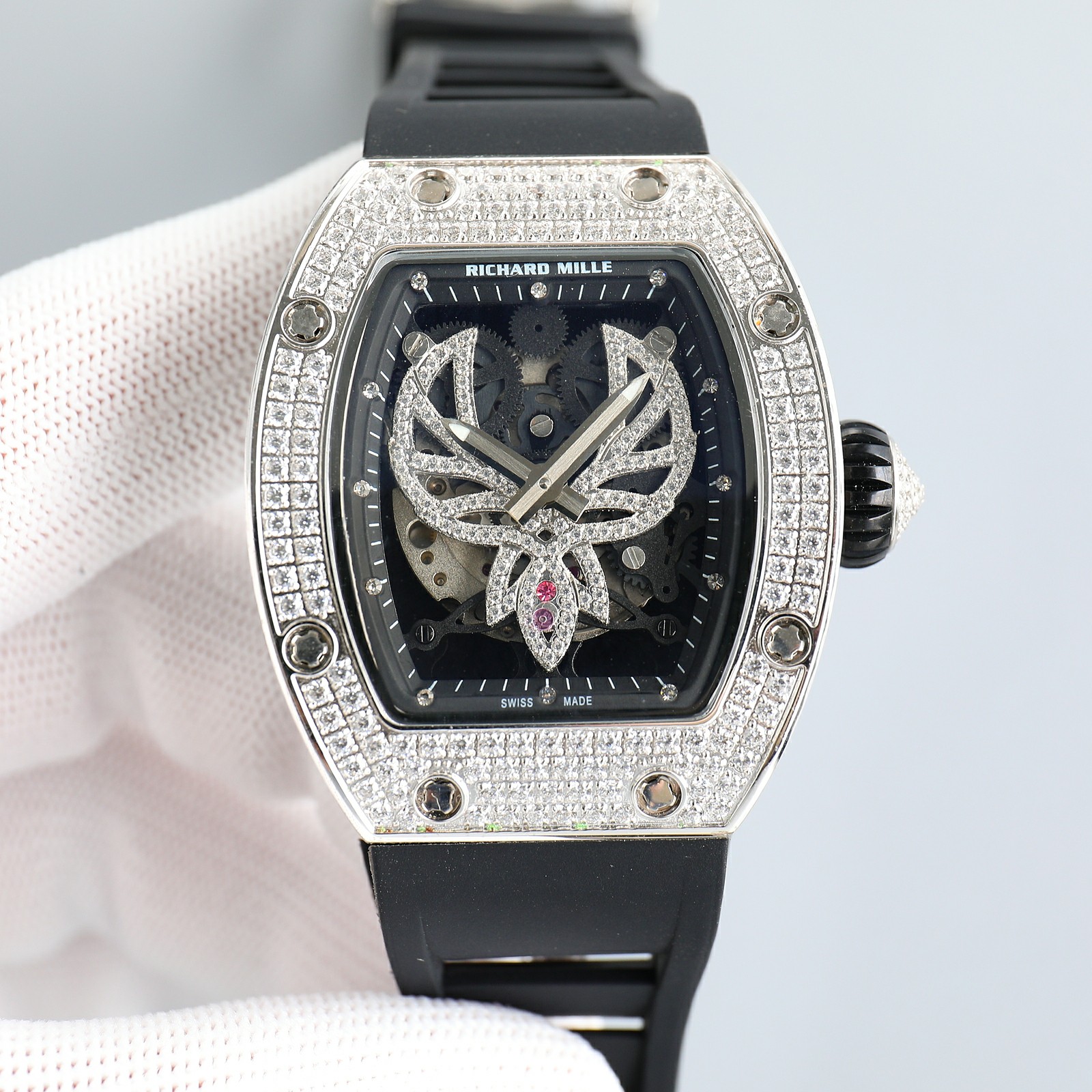 Richard Mille RM51-02Wømen’s Series: 43mm*36mm Automatic Mechanical Watch with Guacamole Strap - 图片 4