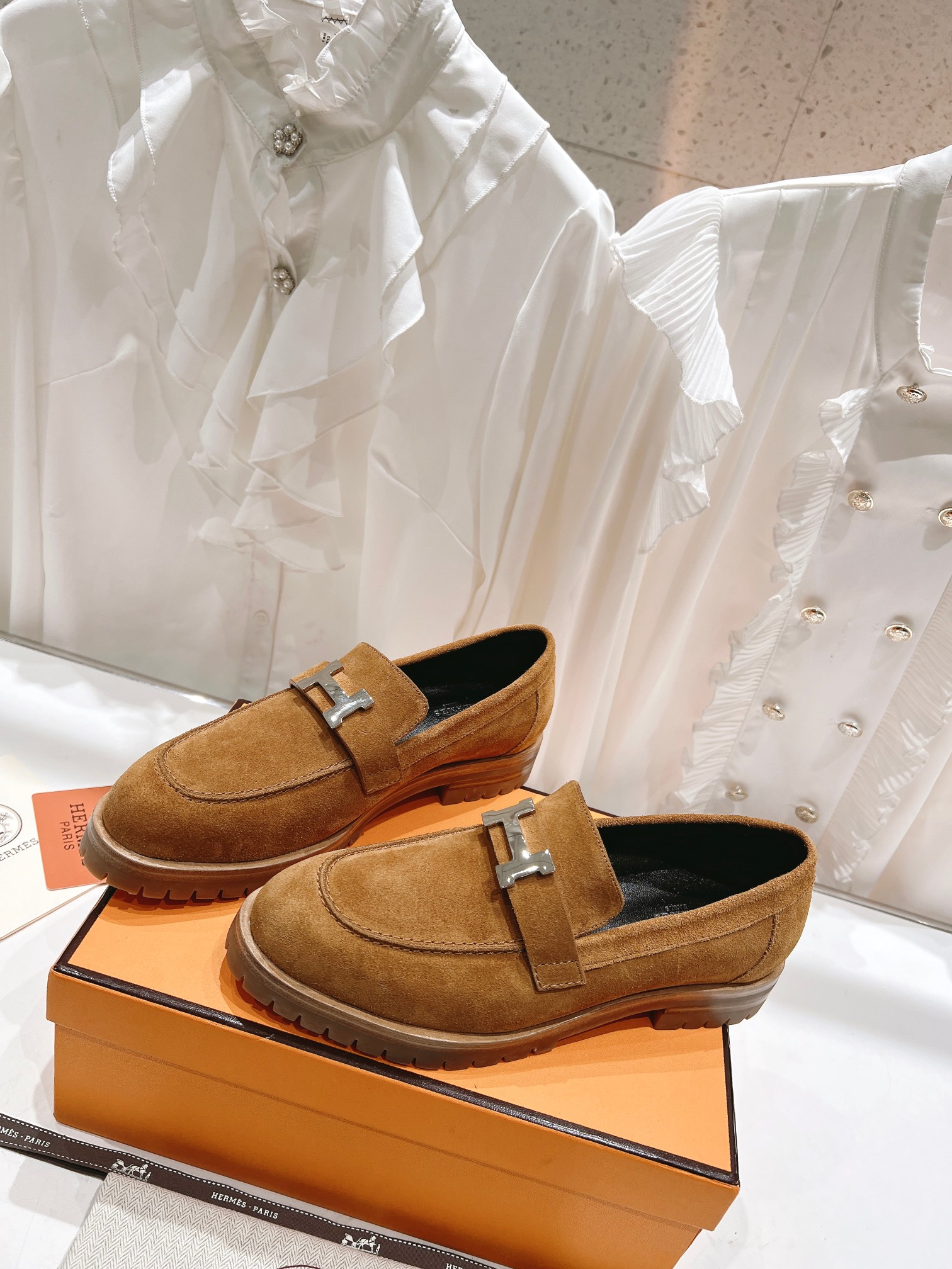 高版本 🆕Herme…s fw22 new arrival～H家新款kelly扣乐福鞋鞋型很好看，见到到