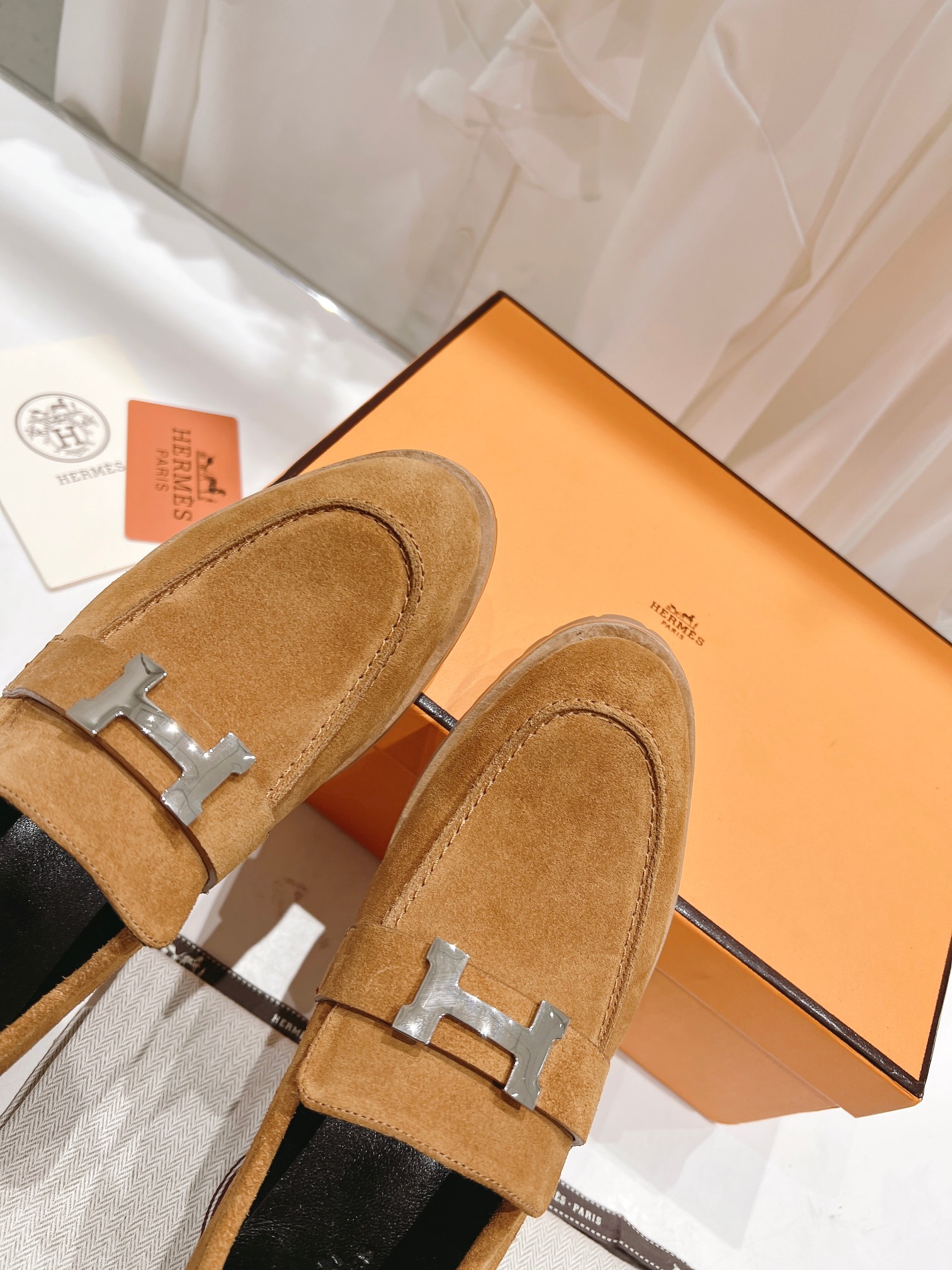 高版本 🆕Herme…s fw22 new arrival～H家新款kelly扣乐福鞋鞋型很好看，见到到