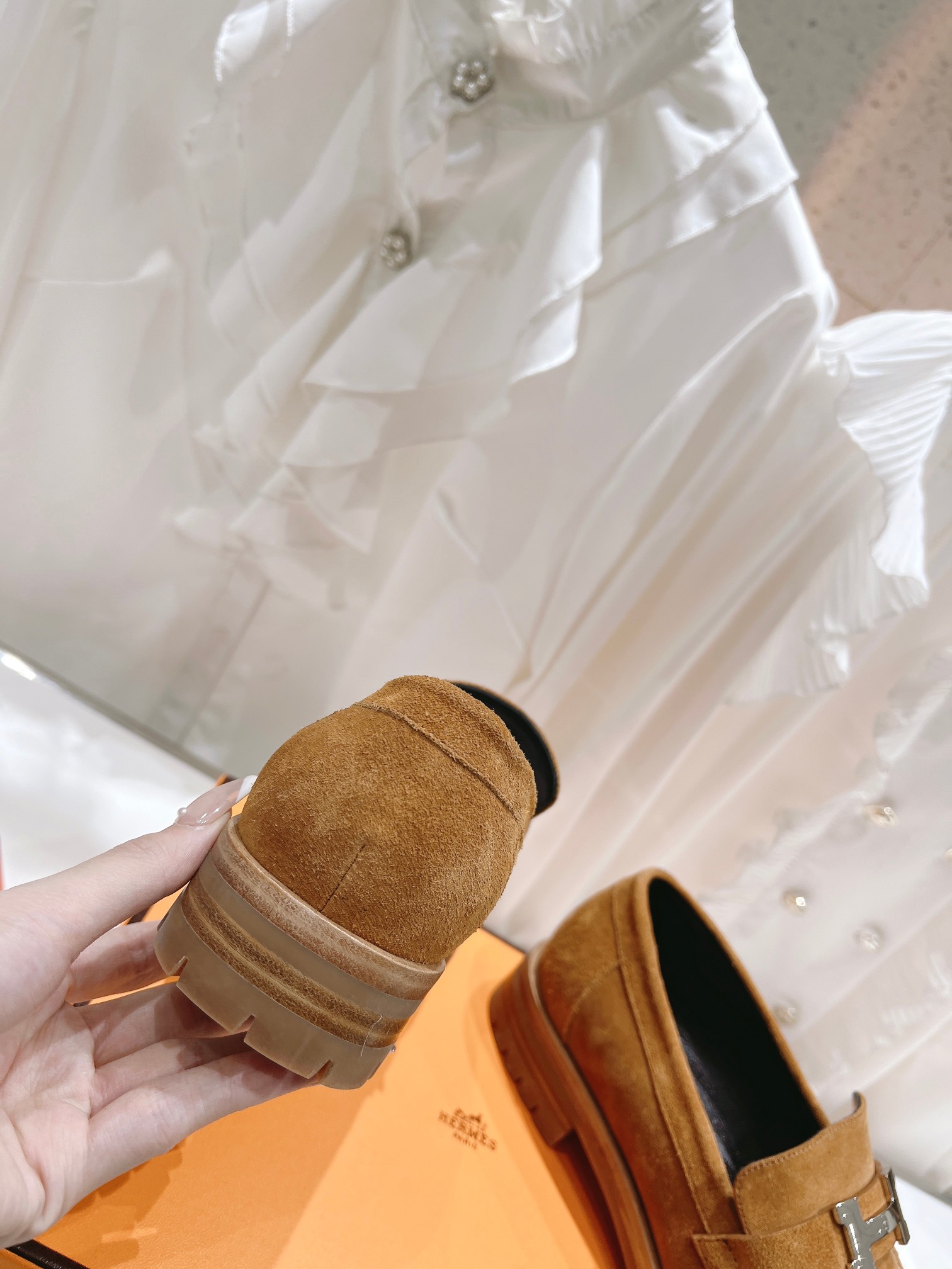 高版本 🆕Herme…s fw22 new arrival～H家新款kelly扣乐福鞋鞋型很好看，见到到