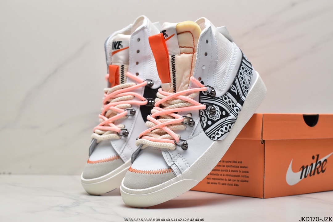 160 耐克Nike2021新款男女BLAZER大勾子开拓者高帮休闲板鞋DD3111-100