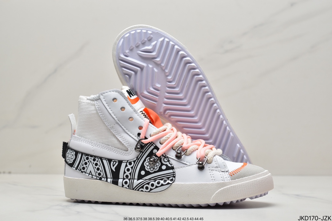 160 耐克Nike2021新款男女BLAZER大勾子开拓者高帮休闲板鞋DD3111-100