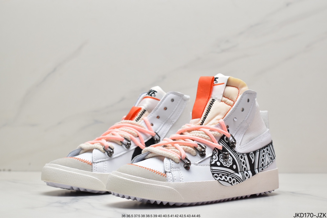 160 耐克Nike2021新款男女BLAZER大勾子开拓者高帮休闲板鞋DD3111-100