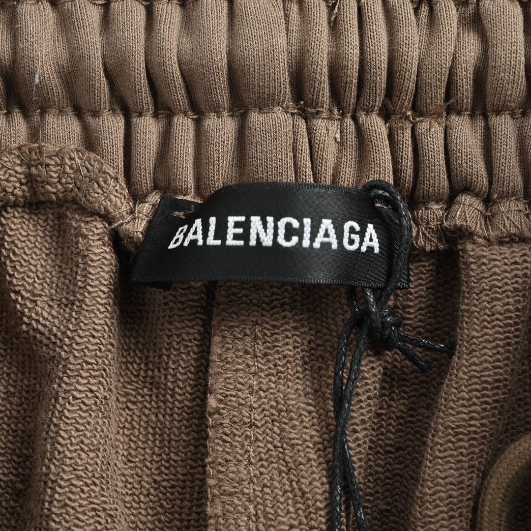 Balenciaga巴黎世家 22Fw 刺绣小标直筒阔腿裤