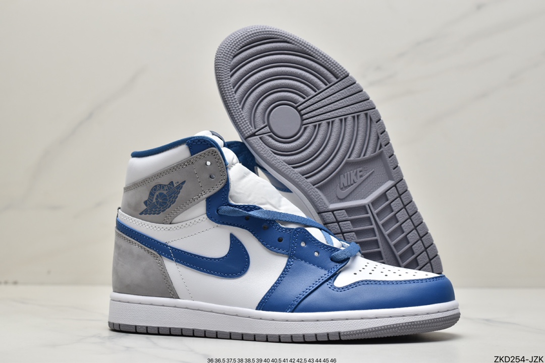 270 Air Jordan 1 High OG ”True Blue” AJ1 乔1白蓝配色高帮篮球鞋 DZ5485-410