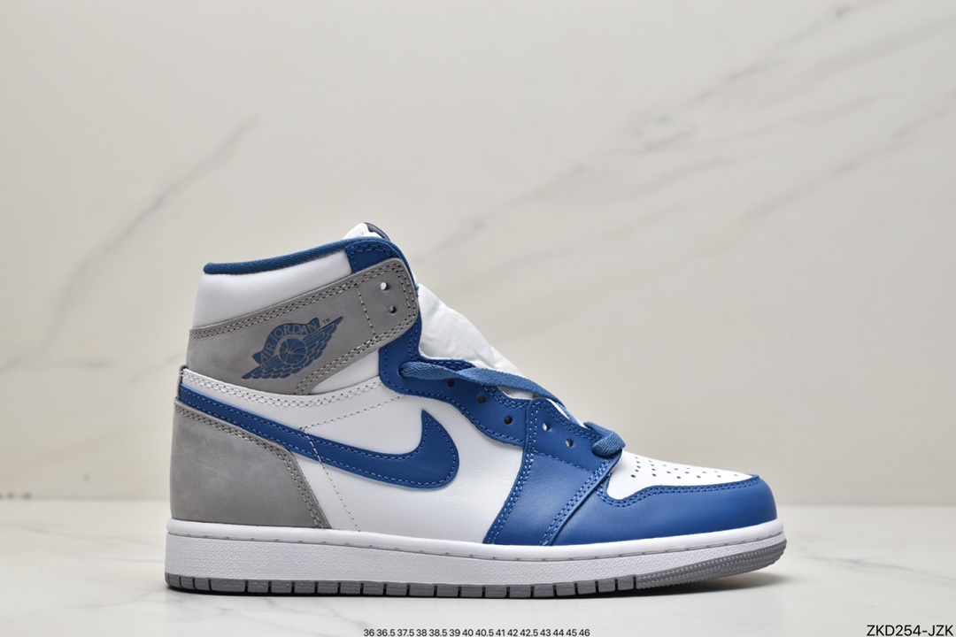 270 Air Jordan 1 High OG ”True Blue” AJ1 乔1白蓝配色高帮篮球鞋 DZ5485-410