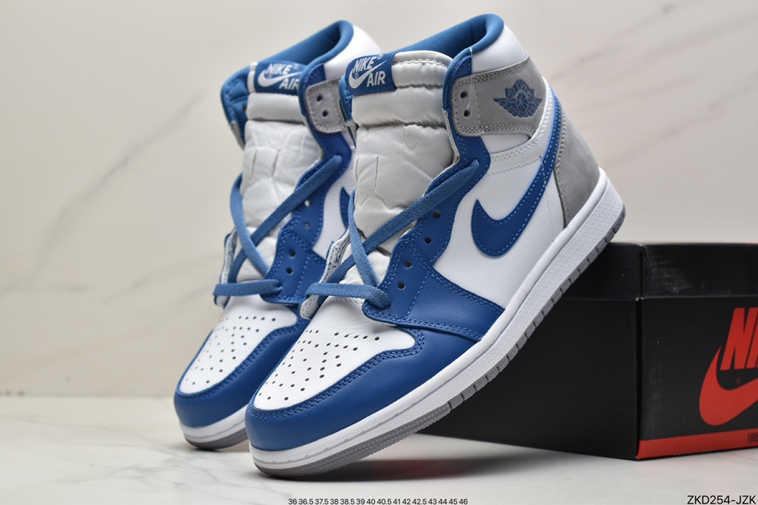270 Air Jordan 1 High OG ”True Blue” AJ1 乔1白蓝配色高帮篮球鞋 DZ5485-410