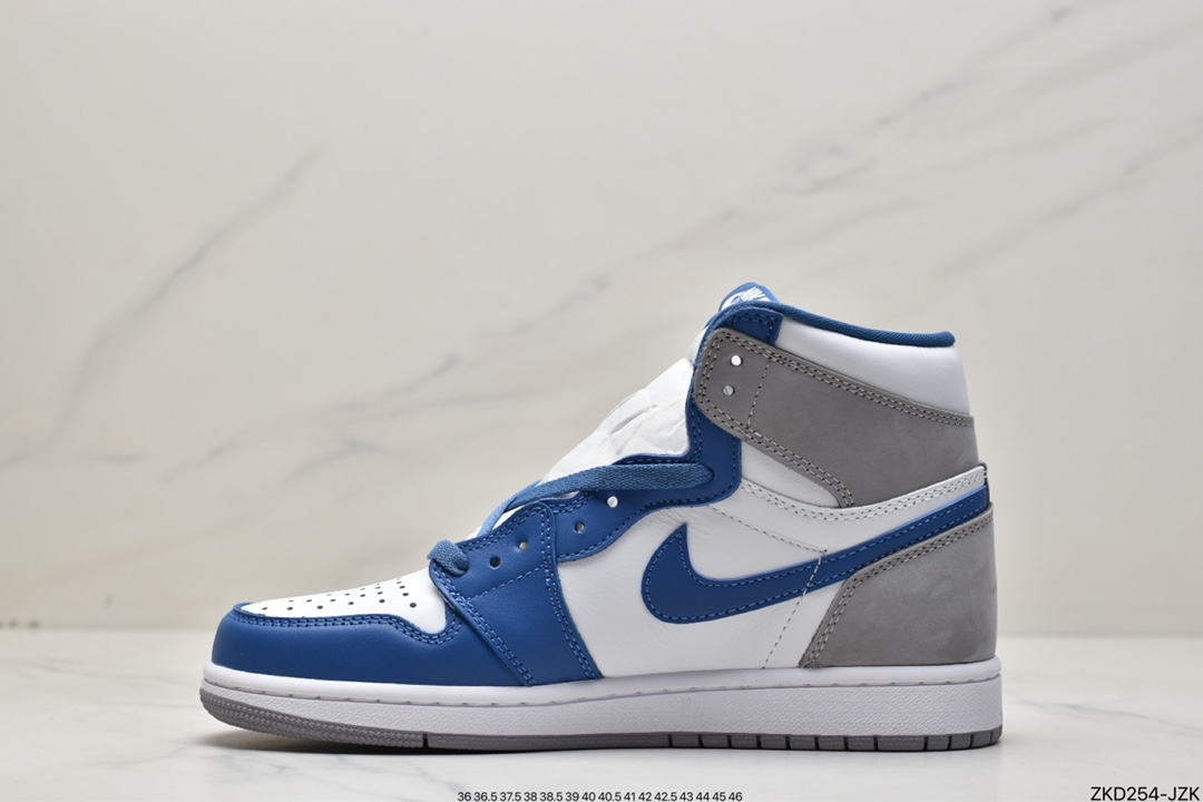 270 Air Jordan 1 High OG ”True Blue” AJ1 乔1白蓝配色高帮篮球鞋 DZ5485-410