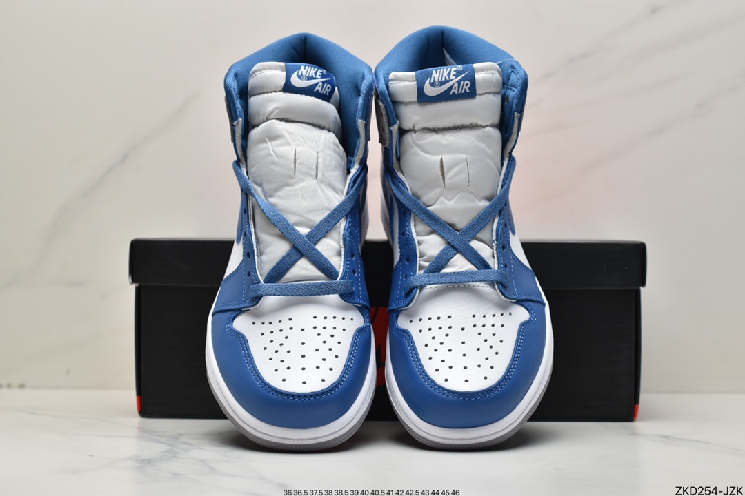 270 Air Jordan 1 High OG ”True Blue” AJ1 乔1白蓝配色高帮篮球鞋 DZ5485-410