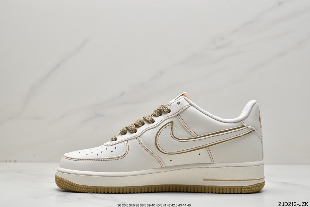 240 Nike Air Force 1 Low 米金色 空军一号低帮休闲板鞋 UT2022-028