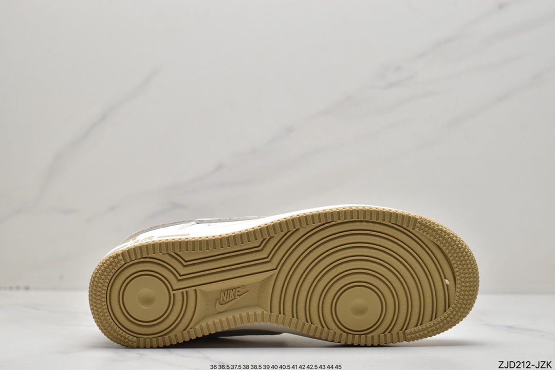 240 Nike Air Force 1 Low 米金色 空军一号低帮休闲板鞋 UT2022-028