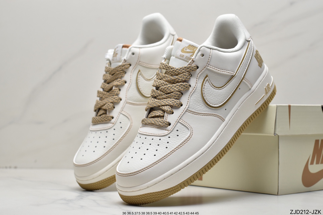 240 Nike Air Force 1 Low 米金色 空军一号低帮休闲板鞋 UT2022-028