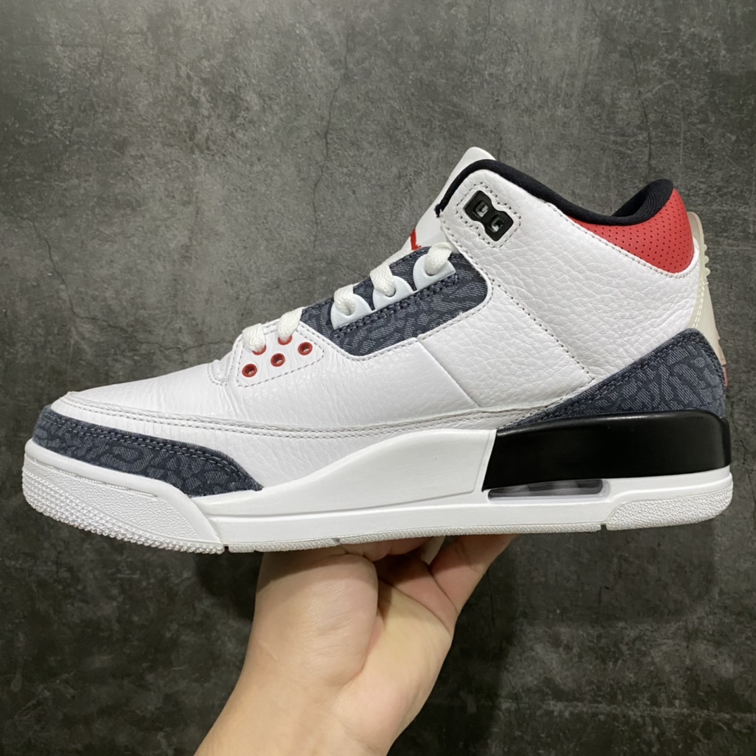 本地450 X版纯原Air Jordan 3 SE-T Denim Fire Red AJ3火焰红CZ6433-100