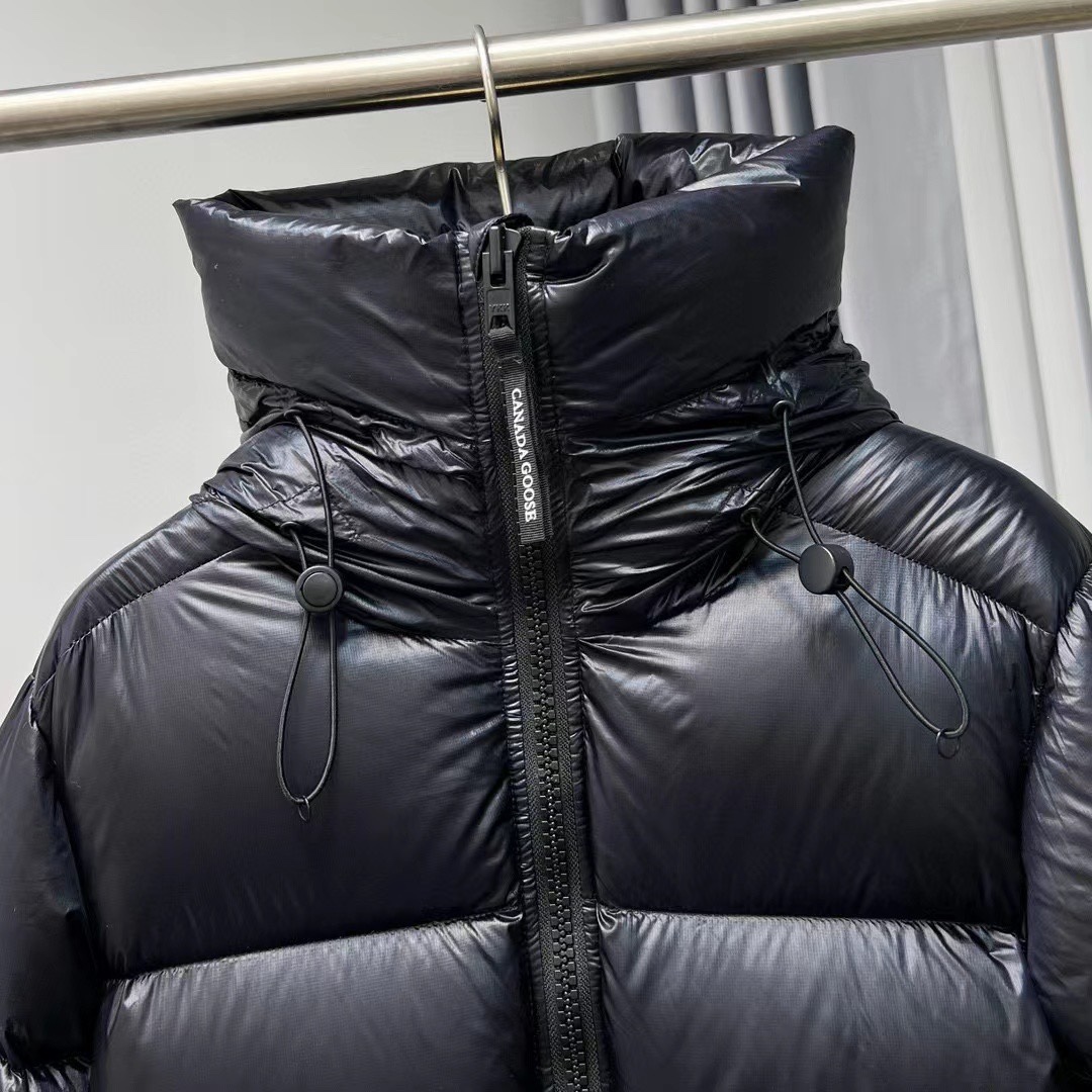 High-quality Canada Goose Crofton men's black label down jacket, new edition, top replica with 90% duck down. Sizes XS to L.-Big cat