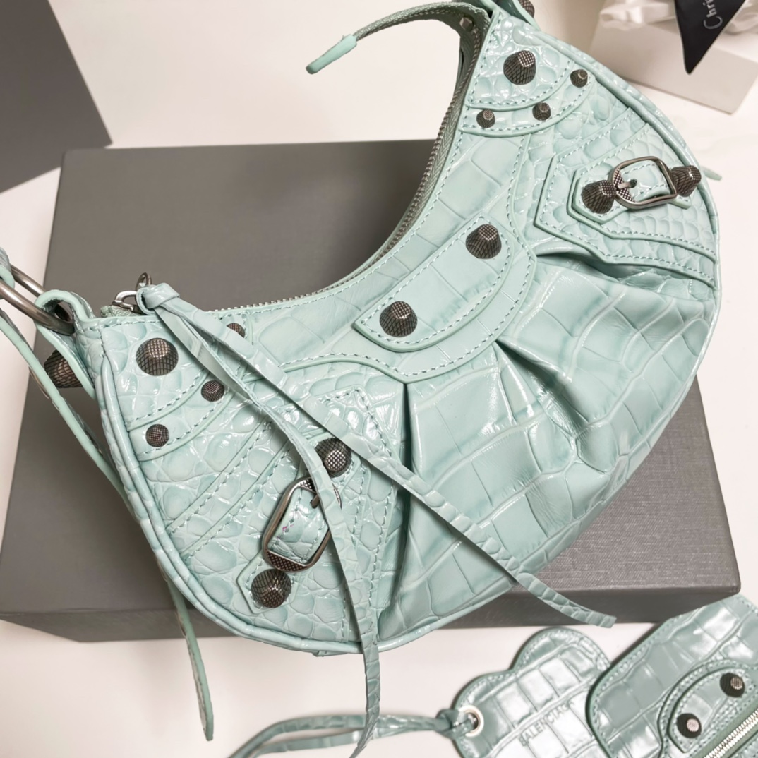 巴黎世家 Balenciaga 高定经典皮革女包手袋 #466F9CA3 8