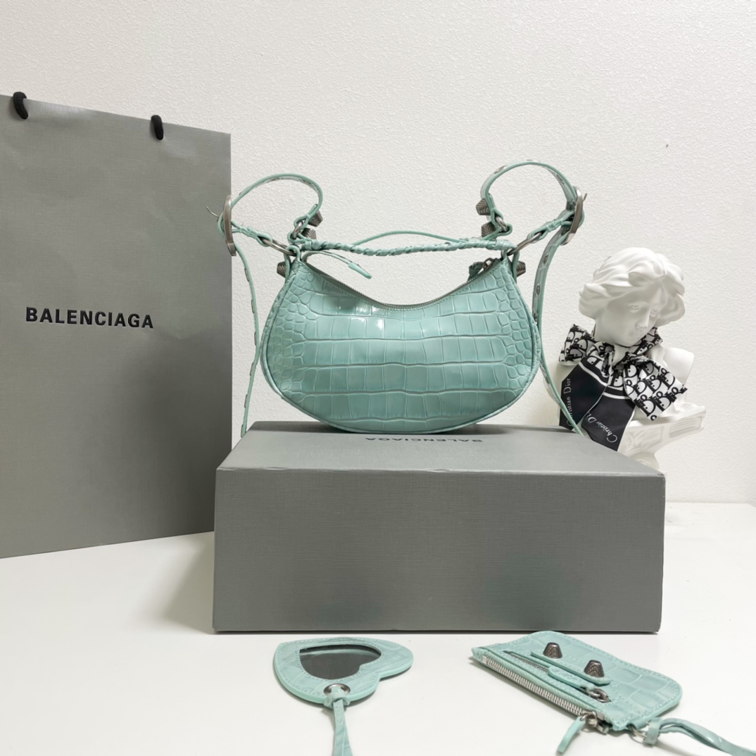 巴黎世家 Balenciaga 高定经典皮革女包手袋 #466F9CA3 2