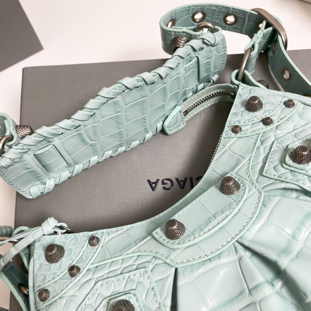 巴黎世家 Balenciaga 高定经典皮革女包手袋 #466F9CA3 7