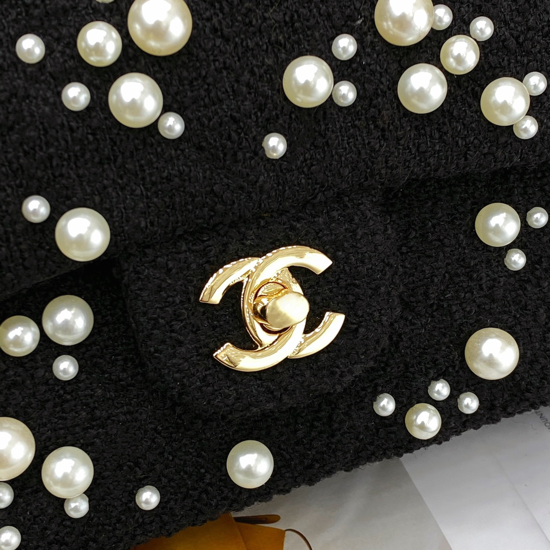 秋冬新款珍珠CF尺寸25.5cm现货
