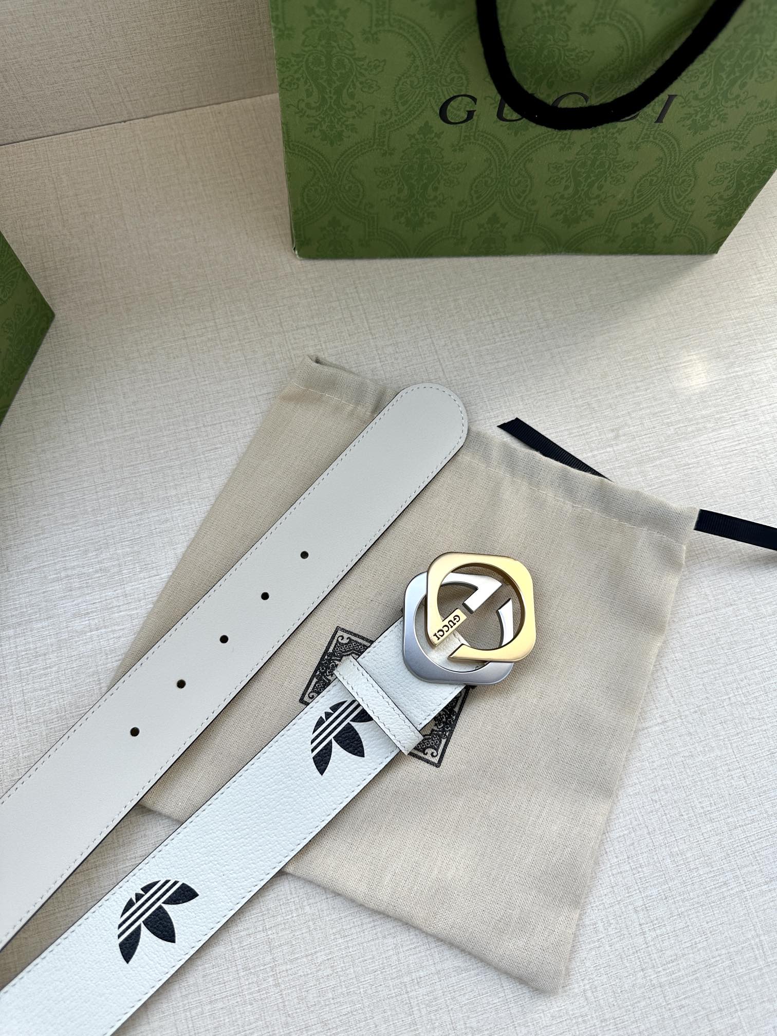 Gucci Style Black Leather Men's Belts Men's Belts Men's Belt detail image 4 from source 766483