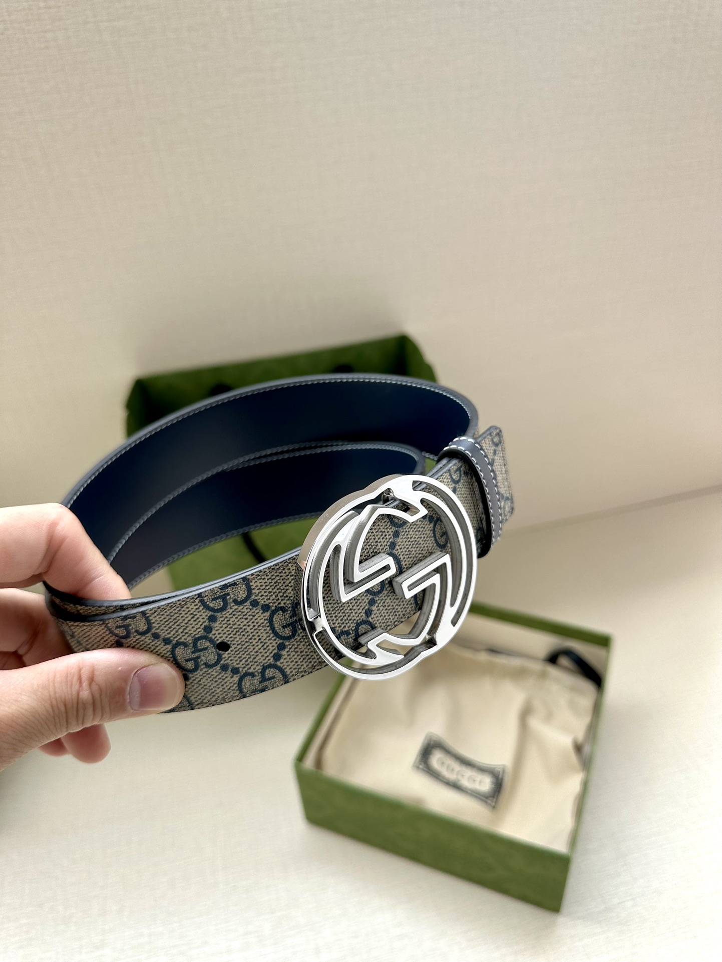 Gucci Style Black Leather Men's Belts Men's Belts Men's Belt detail image 9 from source 766487