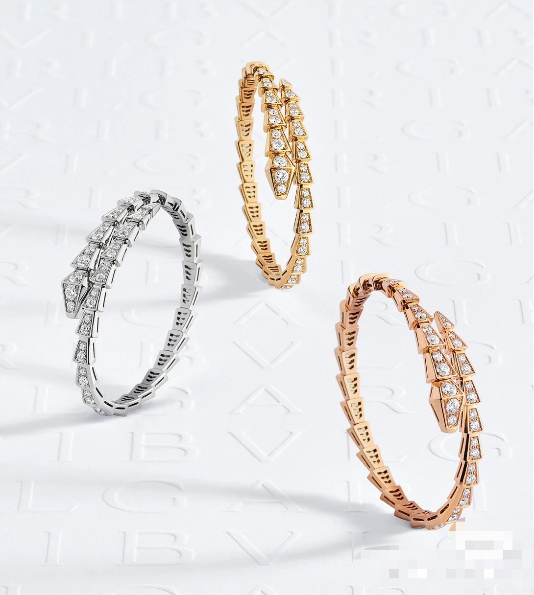 2023 Replica
 Bvlgari Jewelry Bracelet First Copy
 Gold Platinum Rose White Set With Diamonds
