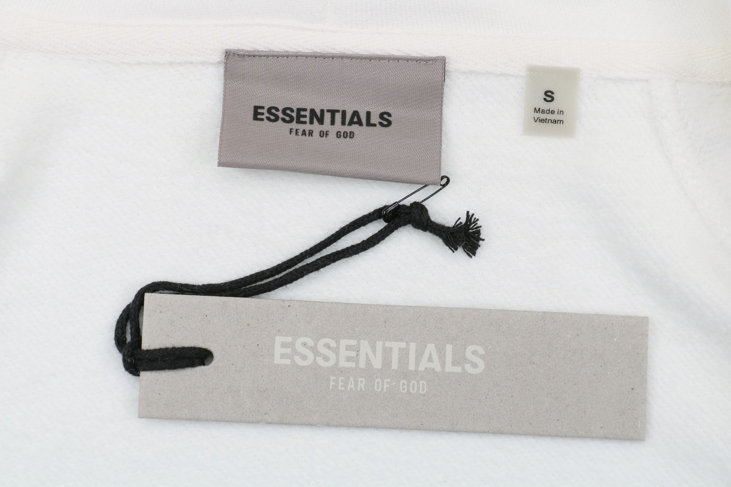 完美复刻FEAR OF GOD 复线 ESSENTIALS 基础简约背面压胶logo连帽拉链开衫帽衫