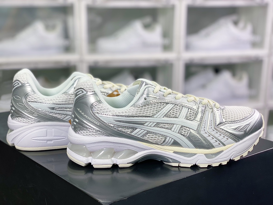 ASICS GEL - KAYANO 14 Series Lightweight Cushioning Casual Sports Running Shoes ”Silver White” 1201A457-100