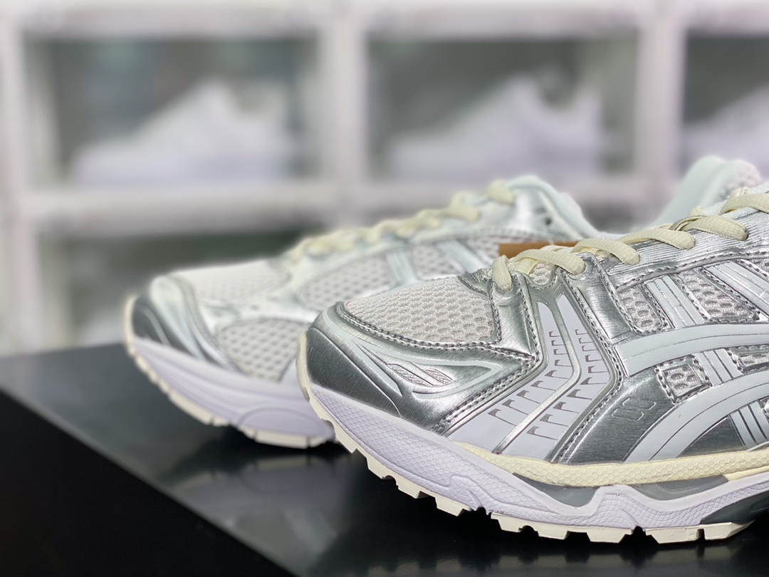 ASICS GEL - KAYANO 14 Series Lightweight Cushioning Casual Sports Running Shoes ”Silver White” 1201A457-100