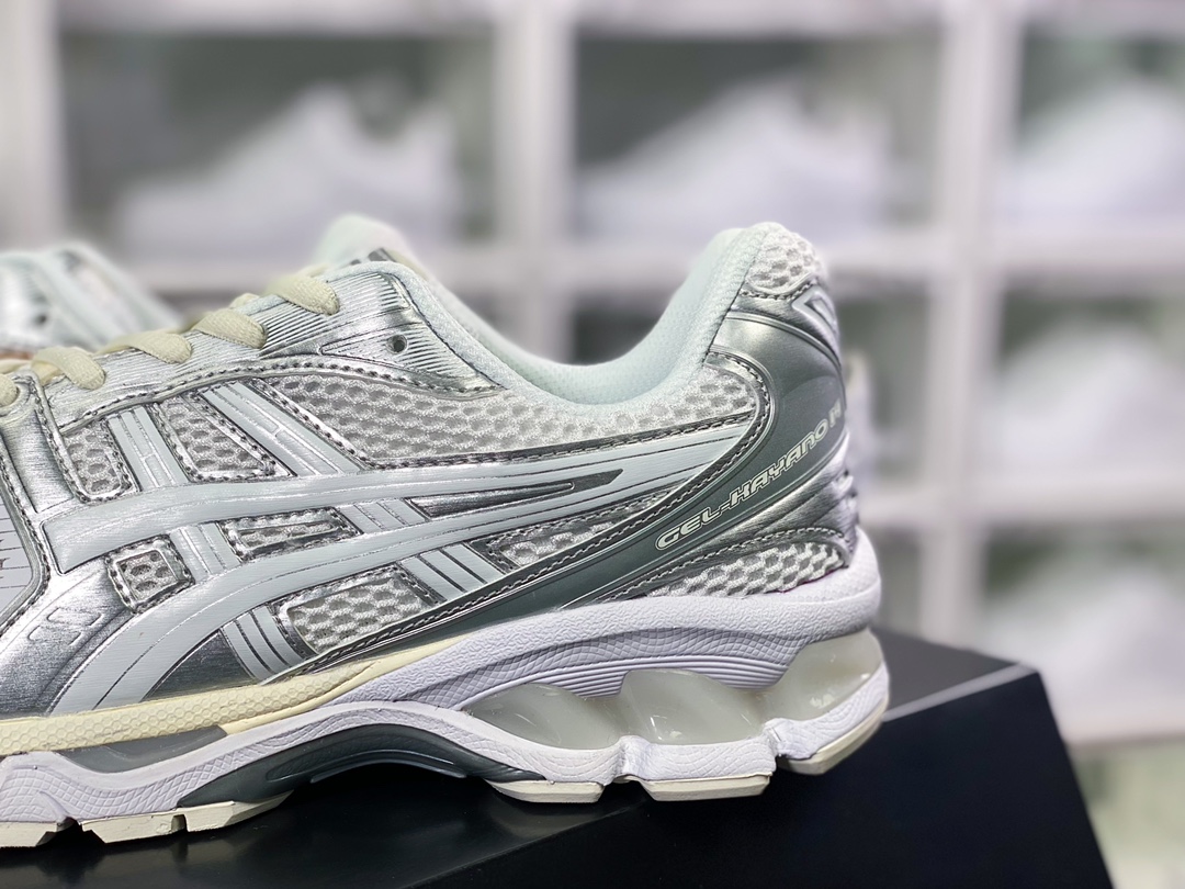 ASICS GEL - KAYANO 14 Series Lightweight Cushioning Casual Sports Running Shoes ”Silver White” 1201A457-100