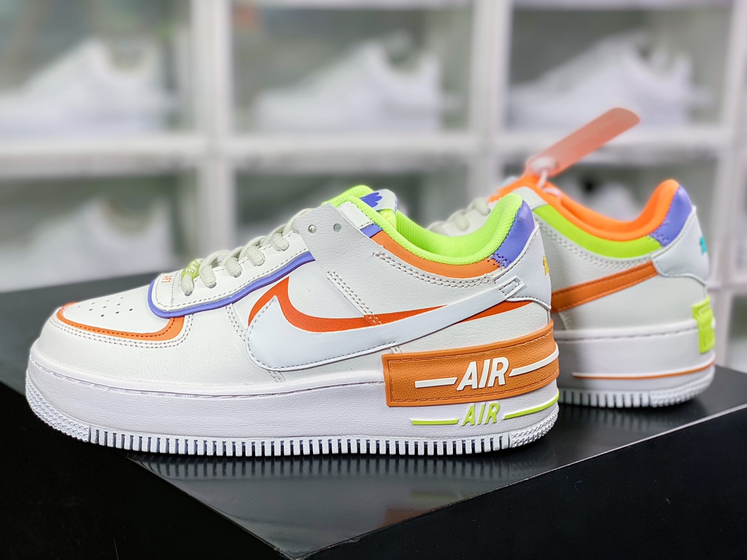 180 WMNS Air Force 1 Shadow"White/Pink/Purple"空军一号轻量增高低帮CI0919-113