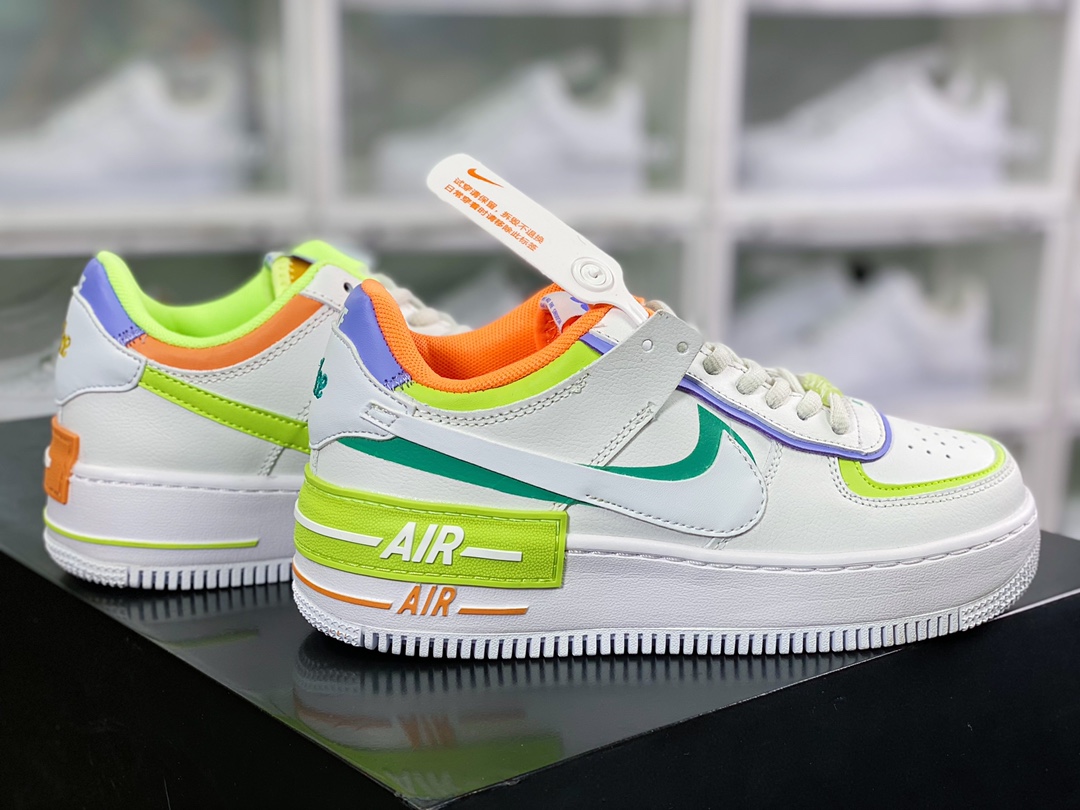 180 WMNS Air Force 1 Shadow"White/Pink/Purple"空军一号轻量增高低帮CI0919-113