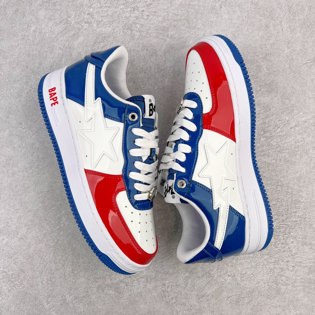 图片[3]-＃C版纯原 Bape Sta To Low 明星同款 猿人头经典漆皮低帮运动休闲板鞋 全套原纸板楦头开发 确保原汁原味 市场最完美低趴版型 一比一鞋头弧度高度鞋身弧度 外贸平台指定订单 匠心打造 开发时长超过半年 独家私模磨具冲刀加持 原厂特供皮料光泽色卡零偏差 内里均采用市场最好的超软原厂填充棉 原数据进口机台高频印压LOGO 最高QC检验标准 控制溢胶瑕疵 深浅定位均保持zp一致 中底嵌入Ortholite缓震材质 全套原包装 包含猿人logo 定制防尘袋 尺码：36 36.5 37 38 38.5 40 40.5 41 42 42.5 43 44 44.5 45 46-选品中心