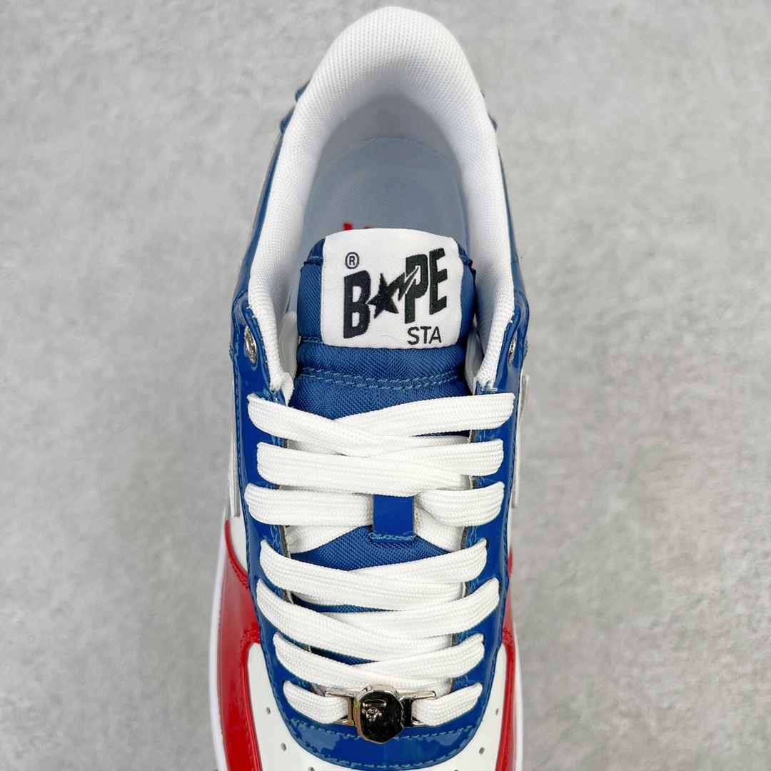 图片[5]-＃C版纯原 Bape Sta To Low 明星同款 猿人头经典漆皮低帮运动休闲板鞋 全套原纸板楦头开发 确保原汁原味 市场最完美低趴版型 一比一鞋头弧度高度鞋身弧度 外贸平台指定订单 匠心打造 开发时长超过半年 独家私模磨具冲刀加持 原厂特供皮料光泽色卡零偏差 内里均采用市场最好的超软原厂填充棉 原数据进口机台高频印压LOGO 最高QC检验标准 控制溢胶瑕疵 深浅定位均保持zp一致 中底嵌入Ortholite缓震材质 全套原包装 包含猿人logo 定制防尘袋 尺码：36 36.5 37 38 38.5 40 40.5 41 42 42.5 43 44 44.5 45 46-选品中心