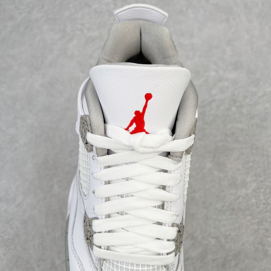 图片[5]-💰460 ＃GX Air Jordan AJ4 Retro 白灰奥利奥 CT8527-100 圈内最强四代 独家外贸特供尺码含 45.5 49.5 50.5 耗时半年巨作 全套原纸板楦头开发 原厂特供皮料加持 确保原汁原味 完美呈现四代版型 一比一鞋头弧度高度鞋身弧度 数据细节工艺流程均保持原鞋一致 原厂TPU网格鞋带扣 正确内里网布 菱角分明不变形无多余毛边 柔软性质感一致于原鞋 市场唯一原厂鞋扣模具 背面可见隐藏注塑口 原厂织唛标 原厂飞人电绣工艺 尾指中部跳三针 独家绑鞋带手法 印刷中底布 四线拉帮 米色美纹纸贴合固定 进口港宝加持 后跟自然饱满 全鞋荧光划线卡点 追求极致完美 每一双都是工艺品 多重QC质检 超越公司货的品控标准 实实在在的免检产品 尺码：40 40.5 41 42 42.5 43 44 44.5 45 45.5 46 47.5 48.5 49.5 50.5 编码：by5936030-运动鞋