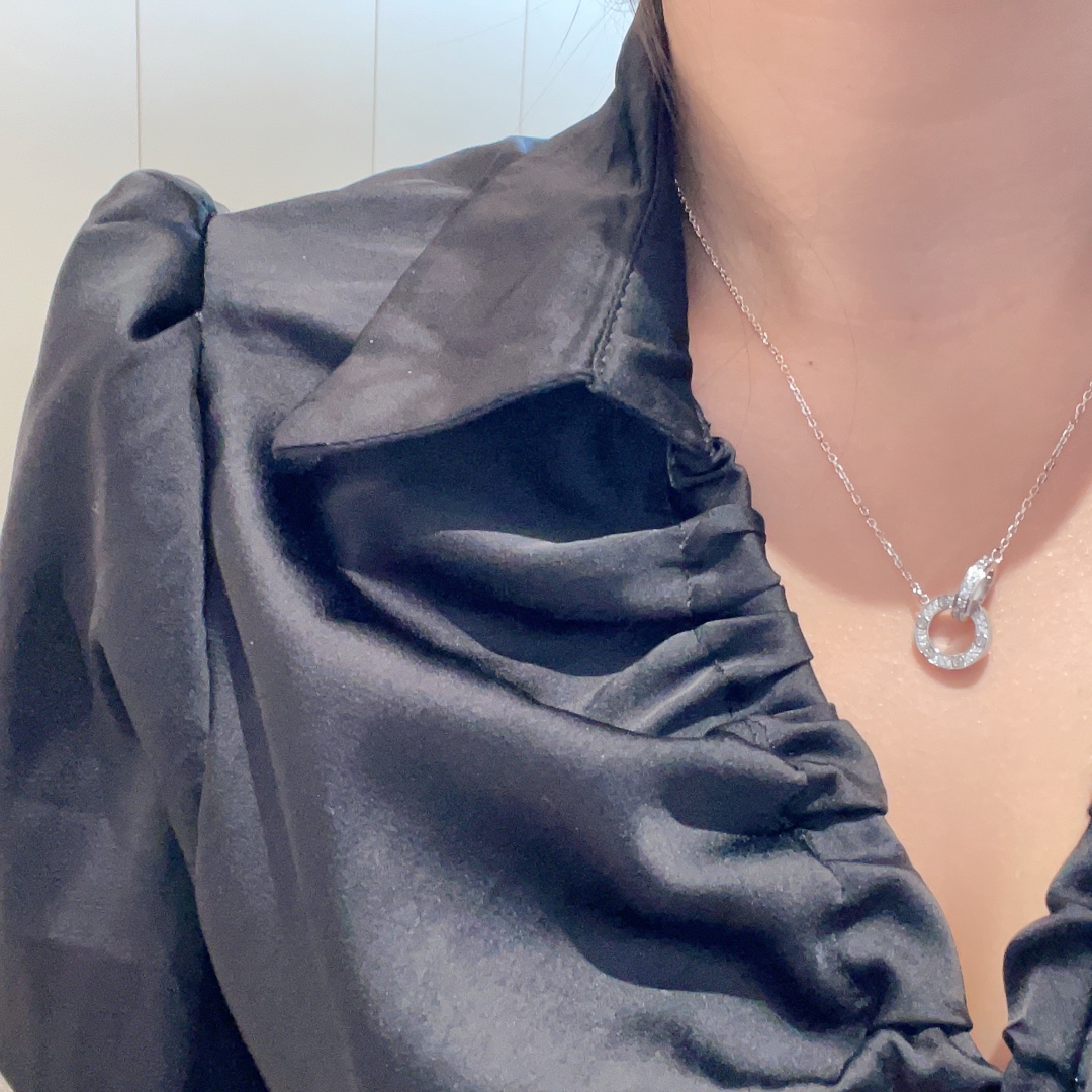 NO:631338,Kajia double-ring love full diamond necklace 88260, necklace, Kadia high-end jewelry19860909卡家双环love满钻项链88260,,necklace,卡迪亚高端饰品,Jewelry