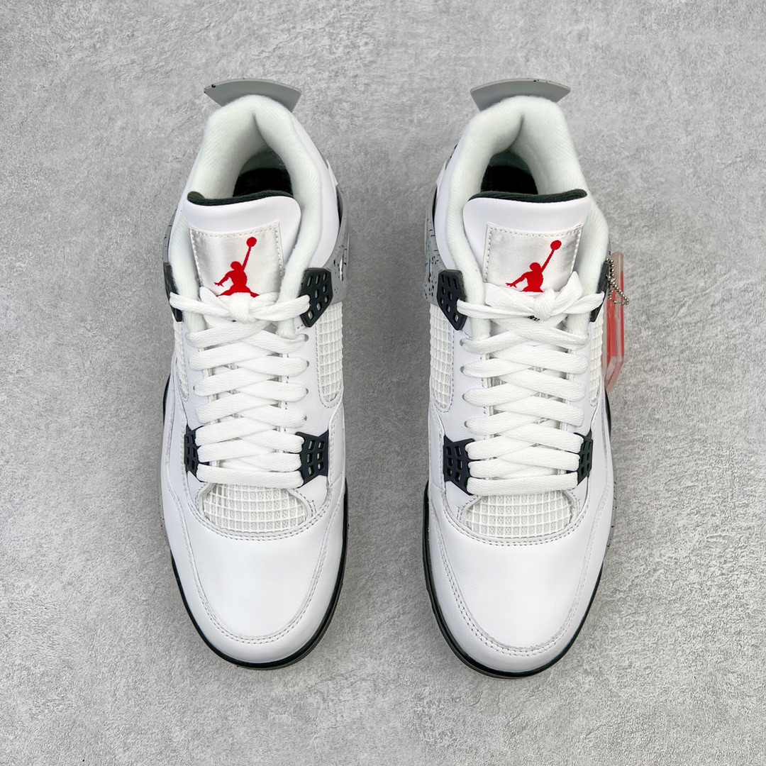 图片[2]-💰460 ＃绿X/GX Air Jordan AJ4 Retro 白水泥 840606-190 圈内最强四代 独家外贸特供尺码含 45.5 49.5 50.5 耗时半年巨作 全套原纸板楦头开发 原厂特供皮料加持 确保原汁原味 完美呈现四代版型 一比一鞋头弧度高度鞋身弧度 数据细节工艺流程均保持原鞋一致 原厂TPU网格鞋带扣 正确内里网布 菱角分明不变形无多余毛边 柔软性质感一致于原鞋 市场唯一原厂鞋扣模具 背面可见隐藏注塑口 原厂织唛标 原厂飞人电绣工艺 尾指中部跳三针 独家绑鞋带手法 印刷中底布 四线拉帮 米色美纹纸贴合固定 进口港宝加持 后跟自然饱满 全鞋荧光划线卡点 追求极致完美 每一双都是工艺品 多重QC质检 超越公司货的品控标准 实实在在的免检产品 尺码：40 40.5 41 42 42.5 43 44 44.5 45 45.5 46 47.5 48.5 49.5 50.5 编码：by5936030-运动鞋