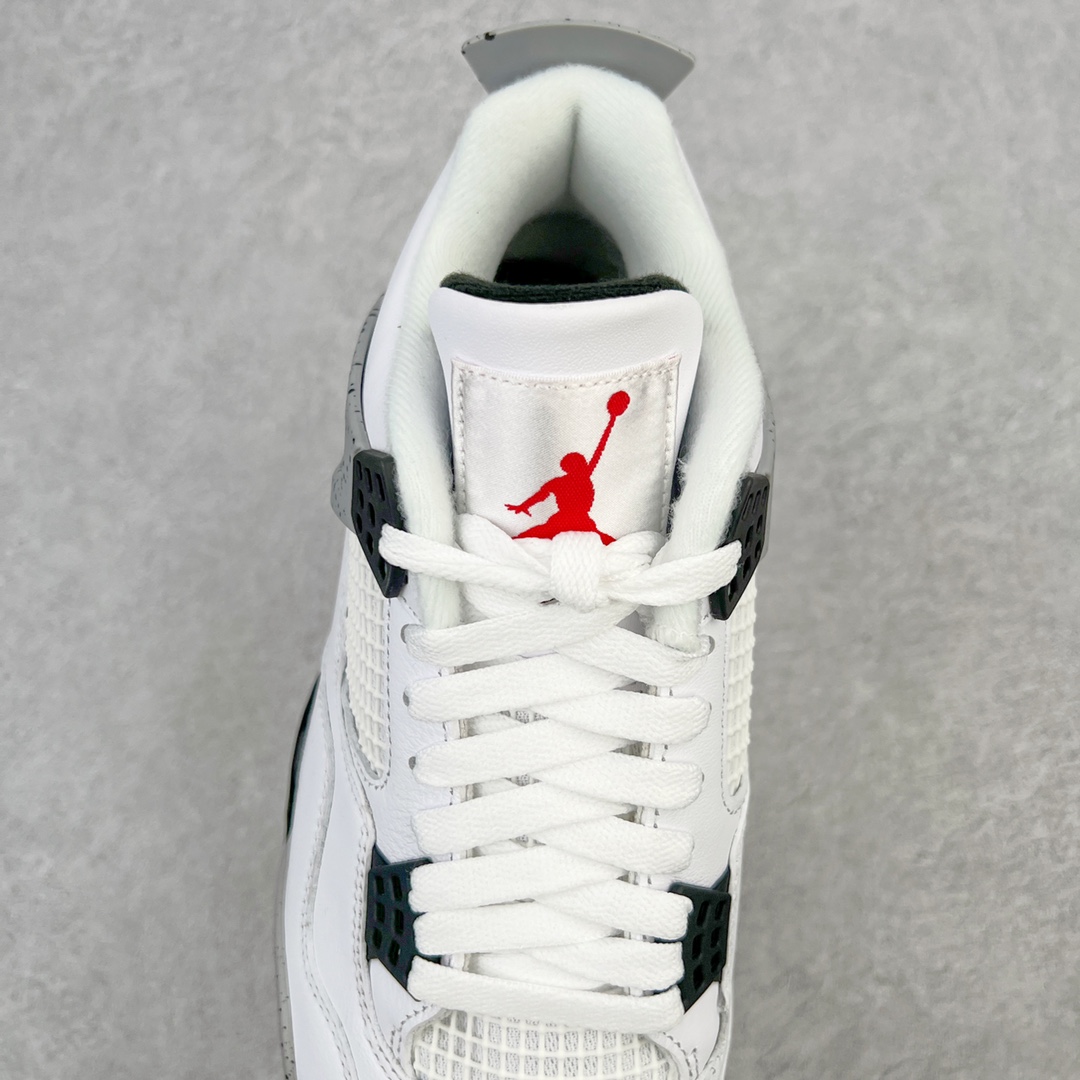 图片[5]-💰460 ＃绿X/GX Air Jordan AJ4 Retro 白水泥 840606-190 圈内最强四代 独家外贸特供尺码含 45.5 49.5 50.5 耗时半年巨作 全套原纸板楦头开发 原厂特供皮料加持 确保原汁原味 完美呈现四代版型 一比一鞋头弧度高度鞋身弧度 数据细节工艺流程均保持原鞋一致 原厂TPU网格鞋带扣 正确内里网布 菱角分明不变形无多余毛边 柔软性质感一致于原鞋 市场唯一原厂鞋扣模具 背面可见隐藏注塑口 原厂织唛标 原厂飞人电绣工艺 尾指中部跳三针 独家绑鞋带手法 印刷中底布 四线拉帮 米色美纹纸贴合固定 进口港宝加持 后跟自然饱满 全鞋荧光划线卡点 追求极致完美 每一双都是工艺品 多重QC质检 超越公司货的品控标准 实实在在的免检产品 尺码：40 40.5 41 42 42.5 43 44 44.5 45 45.5 46 47.5 48.5 49.5 50.5 编码：by5936030-运动鞋