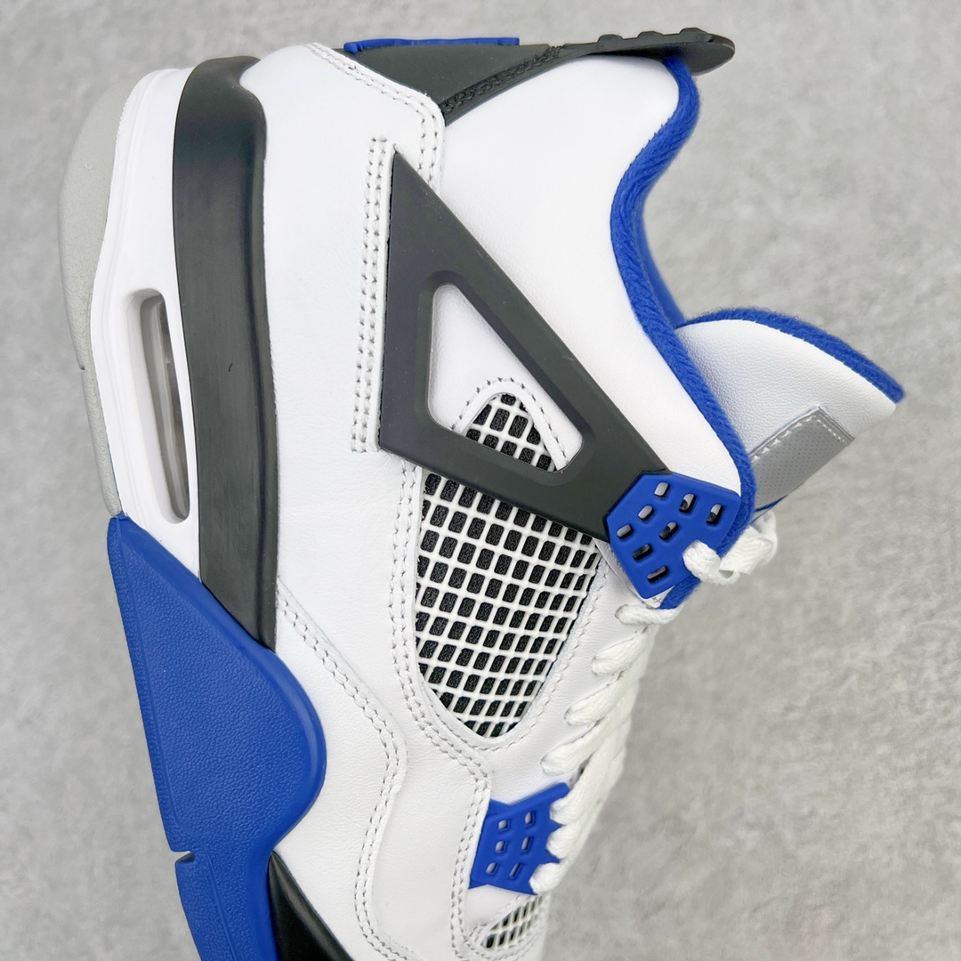 图片[6]-零售💰250 ＃GX/绿X 纯原福利‼Air Jordan AJ4 Retro 赛车蓝 308497-117 圈内最强四代 耗时半年巨作 全套原纸板楦头开发 原厂特供皮料加持 确保原汁原味 完美呈现四代版型 一比一鞋头弧度高度鞋身弧度 数据细节工艺流程均保持原鞋一致 原厂TPU网格鞋带扣 正确内里网布 菱角分明不变形无多余毛边 柔软性质感一致于原鞋 市场唯一原厂鞋扣模具 背面可见隐藏注塑口 原厂织唛标 原厂飞人电绣工艺 尾指中部跳三针 独家绑鞋带手法 印刷中底布 四线拉帮 米色美纹纸贴合固定 进口港宝加持 后跟自然饱满 全鞋荧光划线卡点 追求极致完美 每一双都是工艺品 多重QC质检 超越公司货的品控标准 实实在在的免检产品 尺码：45.5 47.5 48.5 编码：by2936050-运动鞋