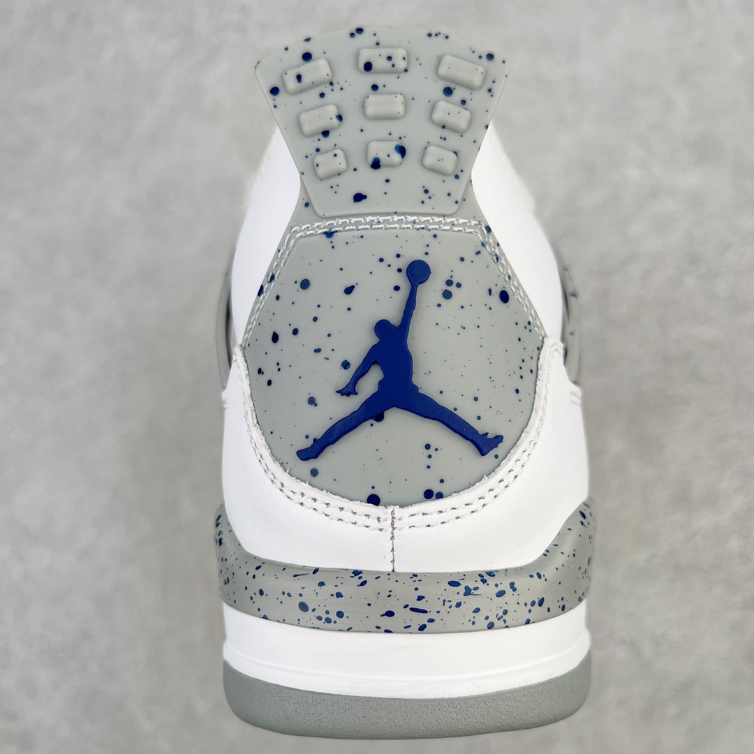 图片[8]-💰460 ＃GX Air Jordan AJ4 Retro 午夜蓝 DH6927-140 圈内最强四代 独家外贸特供尺码含 45.5 49.5 50.5 耗时半年巨作 全套原纸板楦头开发 原厂特供皮料加持 确保原汁原味 完美呈现四代版型 一比一鞋头弧度高度鞋身弧度 数据细节工艺流程均保持原鞋一致 原厂TPU网格鞋带扣 正确内里网布 菱角分明不变形无多余毛边 柔软性质感一致于原鞋 市场唯一原厂鞋扣模具 背面可见隐藏注塑口 原厂织唛标 原厂飞人电绣工艺 尾指中部跳三针 独家绑鞋带手法 印刷中底布 四线拉帮 米色美纹纸贴合固定 进口港宝加持 后跟自然饱满 全鞋荧光划线卡点 追求极致完美 每一双都是工艺品 多重QC质检 超越公司货的品控标准 实实在在的免检产品 尺码：40 40.5 41 42 42.5 43 44 44.5 45 45.5 46 47.5 48.5 49.5 50.5 编码：by5936030-运动鞋