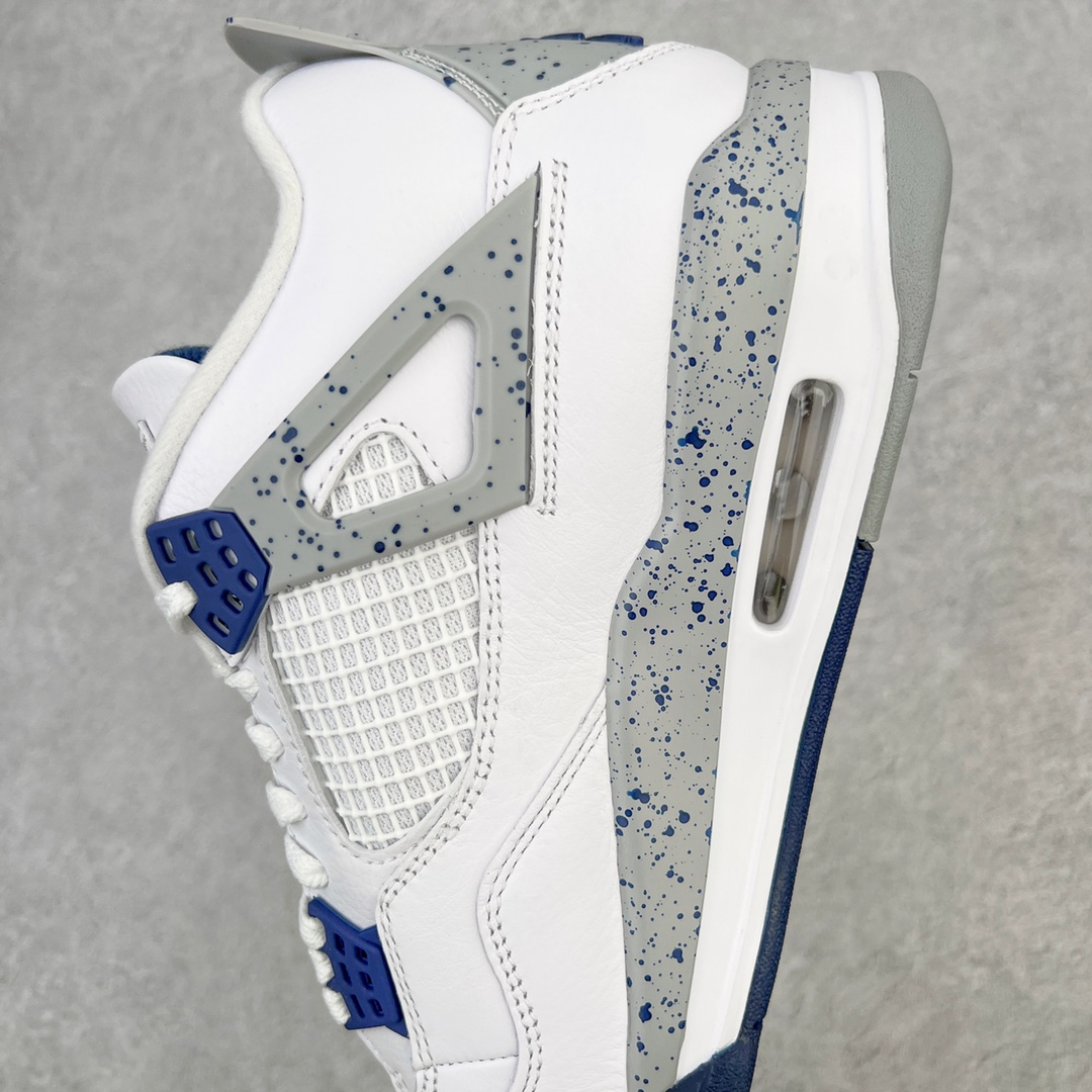 图片[7]-💰460 ＃GX Air Jordan AJ4 Retro 午夜蓝 DH6927-140 圈内最强四代 独家外贸特供尺码含 45.5 49.5 50.5 耗时半年巨作 全套原纸板楦头开发 原厂特供皮料加持 确保原汁原味 完美呈现四代版型 一比一鞋头弧度高度鞋身弧度 数据细节工艺流程均保持原鞋一致 原厂TPU网格鞋带扣 正确内里网布 菱角分明不变形无多余毛边 柔软性质感一致于原鞋 市场唯一原厂鞋扣模具 背面可见隐藏注塑口 原厂织唛标 原厂飞人电绣工艺 尾指中部跳三针 独家绑鞋带手法 印刷中底布 四线拉帮 米色美纹纸贴合固定 进口港宝加持 后跟自然饱满 全鞋荧光划线卡点 追求极致完美 每一双都是工艺品 多重QC质检 超越公司货的品控标准 实实在在的免检产品 尺码：40 40.5 41 42 42.5 43 44 44.5 45 45.5 46 47.5 48.5 49.5 50.5 编码：by5936030-运动鞋