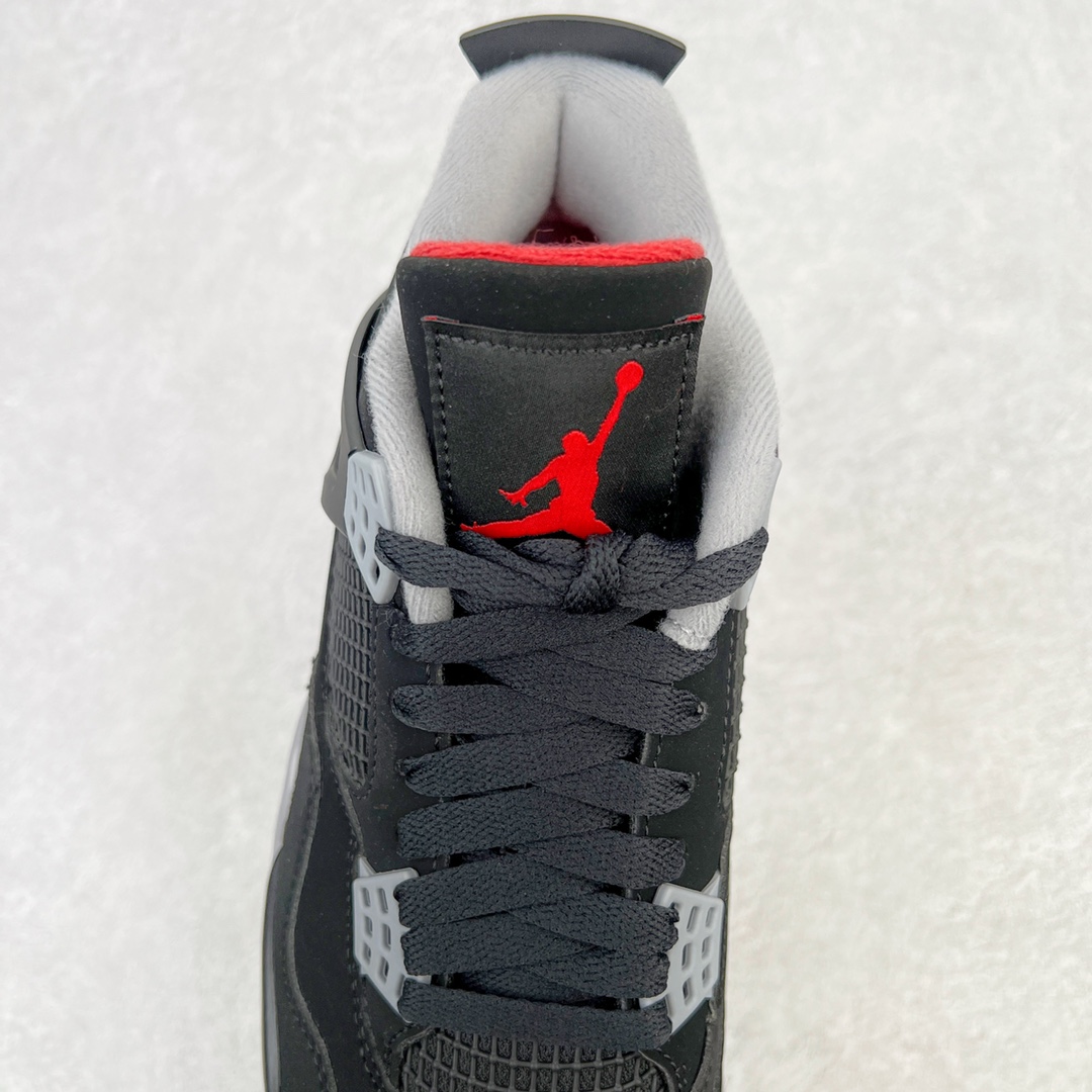 图片[5]-💰460 ＃GX Air Jordan AJ4 Retro 黑红红牛 308497-060 圈内最强四代 独家外贸特供尺码含 45.5 49.5 50.5 耗时半年巨作 全套原纸板楦头开发 原厂特供皮料加持 确保原汁原味 完美呈现四代版型 一比一鞋头弧度高度鞋身弧度 数据细节工艺流程均保持原鞋一致 原厂TPU网格鞋带扣 正确内里网布 菱角分明不变形无多余毛边 柔软性质感一致于原鞋 市场唯一原厂鞋扣模具 背面可见隐藏注塑口 原厂织唛标 原厂飞人电绣工艺 尾指中部跳三针 独家绑鞋带手法 印刷中底布 四线拉帮 米色美纹纸贴合固定 进口港宝加持 后跟自然饱满 全鞋荧光划线卡点 追求极致完美 每一双都是工艺品 多重QC质检 超越公司货的品控标准 实实在在的免检产品 尺码：40 40.5 41 42 42.5 43 44 44.5 45 45.5 46 47.5 48.5 49.5 50.5 编码：by5936030-运动鞋