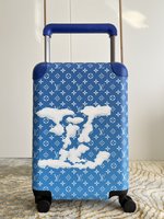 Louis Vuitton Bags Trolley Case Blue White Monogram Canvas