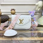 Louis Vuitton LV New Wave Bags Handbags Shop the Best High Authentic Quality Replica
 Gold Orange Red Calfskin Cowhide Chains M56466
