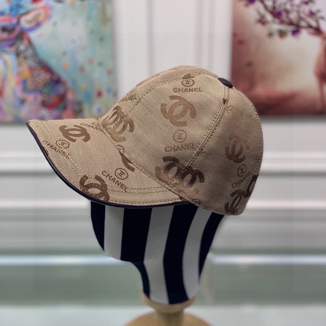 Chanel Hats Baseball Cap Canvas Cowhide
