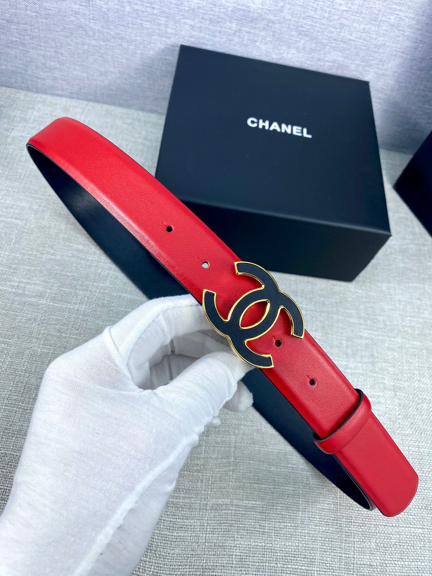 Original Width 3.0cm Chanel (香奈儿) women's belt new soft lining imported calfskin with exquisite steel buckle (leather-w…