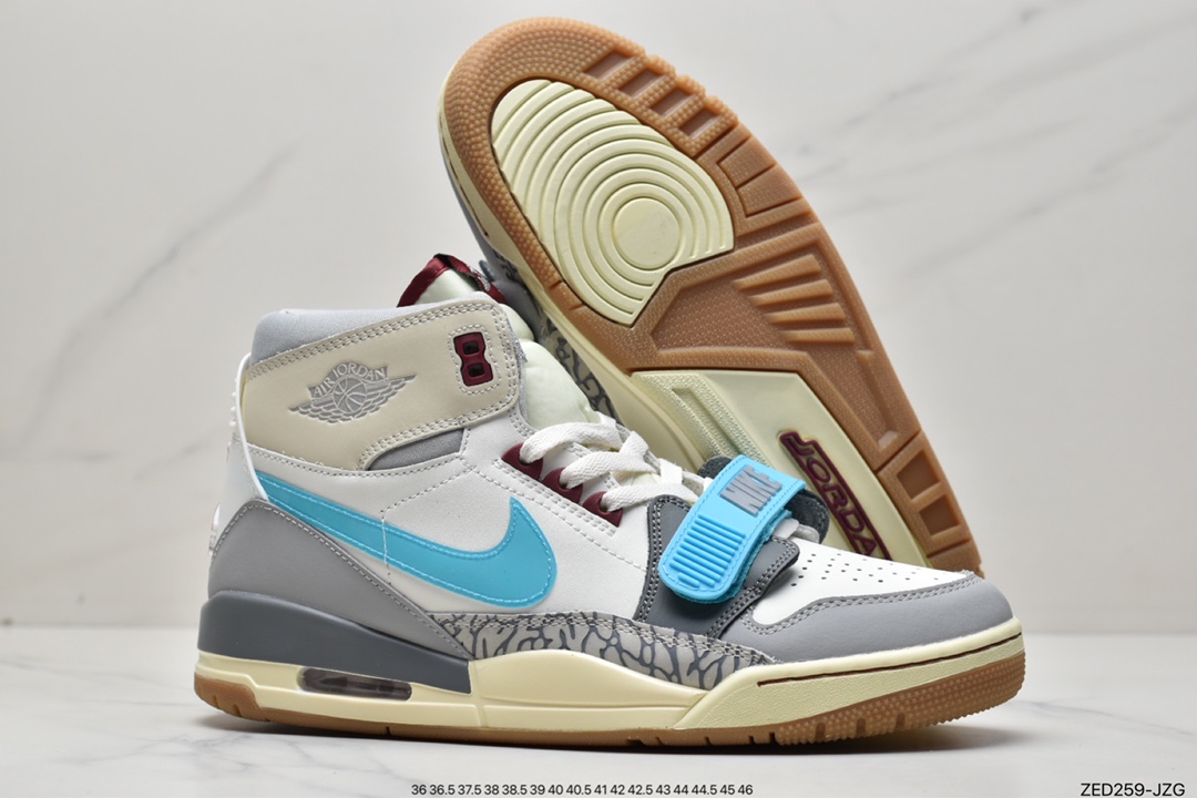 260 纯原Air Jordan Legacy 三合一312 ”白灰蓝”有着交错结合的设计FB1875-141