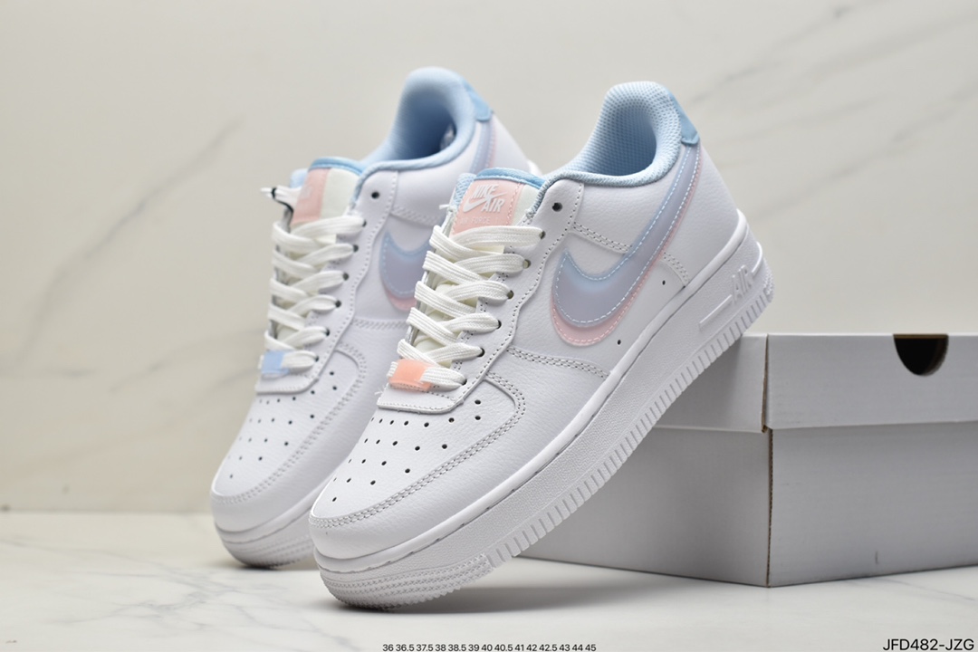170 Nike Air Force1 Low White pink blue “3D眼镜红蓝粉”全新空军一号CW1574-100