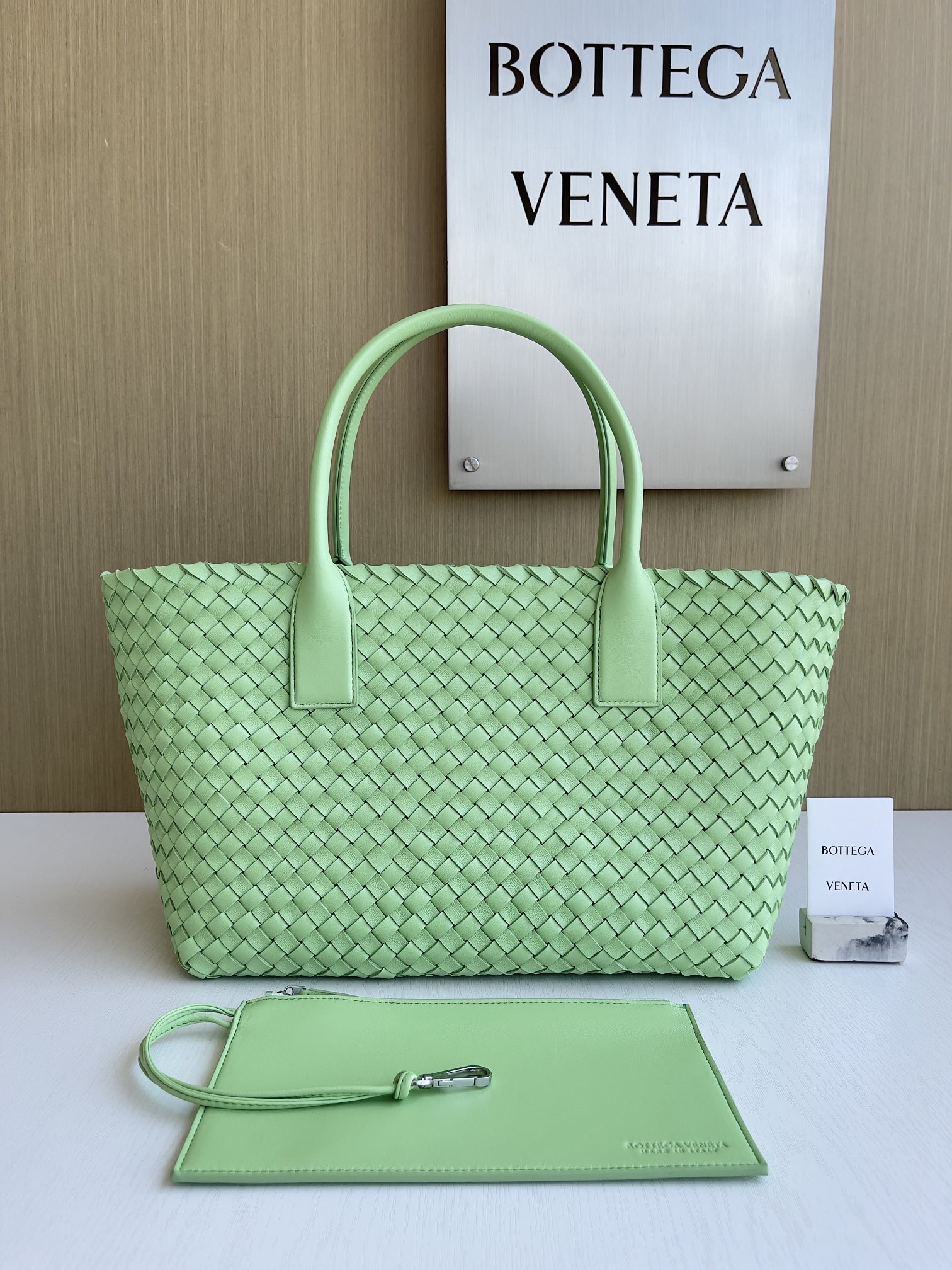 Bottega Veneta Hand-woven lambskin inside and out