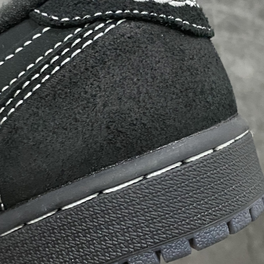 图片[3]-新DT版纯原Air Jordan AJ1黑色倒钩 货号：DM7866-001 原盒带方巾原配件 正确针车效果 原装皮料 刺绣饱满 细节做工到位 尺码：36-47.5-选品中心