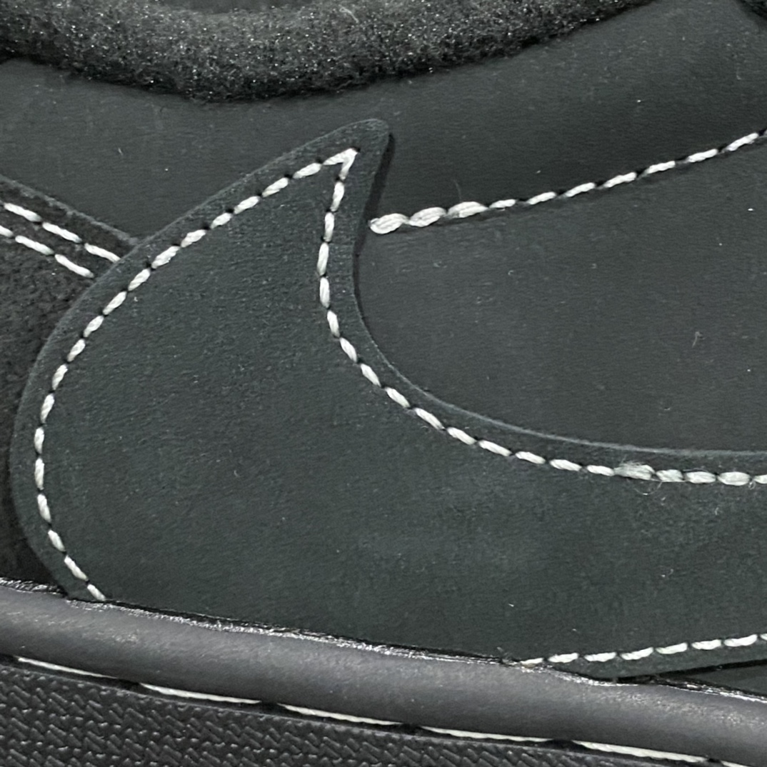 图片[5]-新DT版纯原Air Jordan AJ1黑色倒钩 货号：DM7866-001 原盒带方巾原配件 正确针车效果 原装皮料 刺绣饱满 细节做工到位 尺码：36-47.5-选品中心